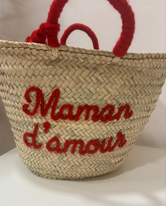 PANIER DE PLAGE INSCRIPTION 'Maman D'amour'