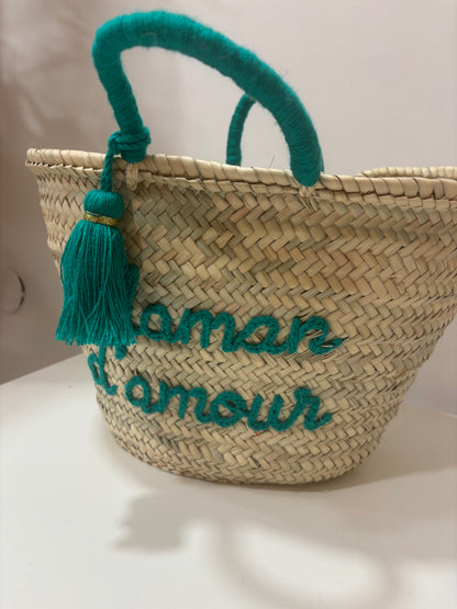 PANIER DE PLAGE INSCRIPTION 'Maman D'amour'
