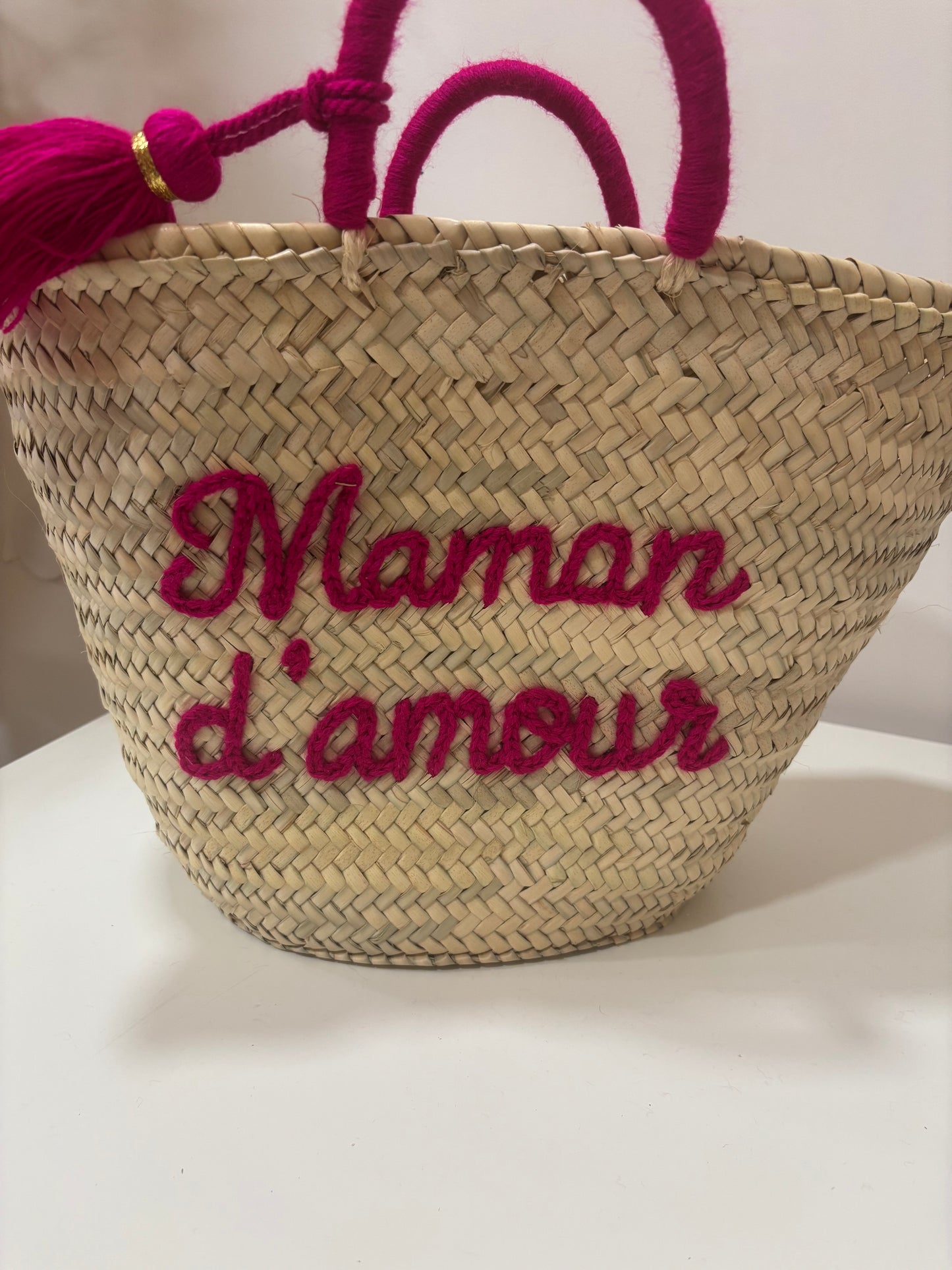 PANIER DE PLAGE INSCRIPTION 'Maman D'amour'