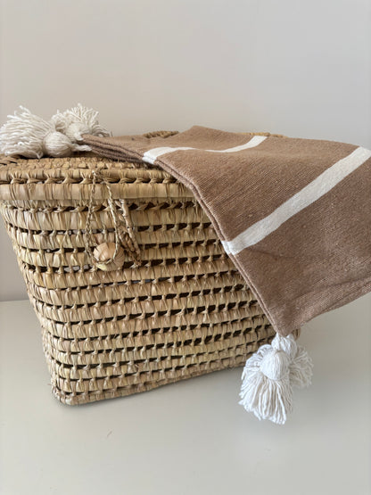 HOUSSE DE COUSSIN A RAYURE