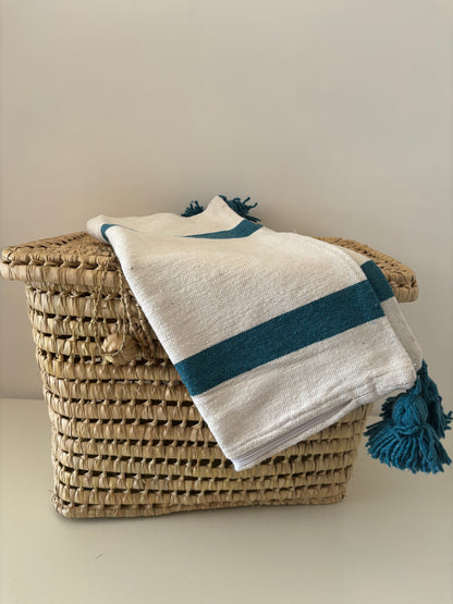 HOUSSE DE COUSSIN A RAYURE