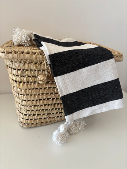 HOUSSE DE COUSSIN A RAYURE