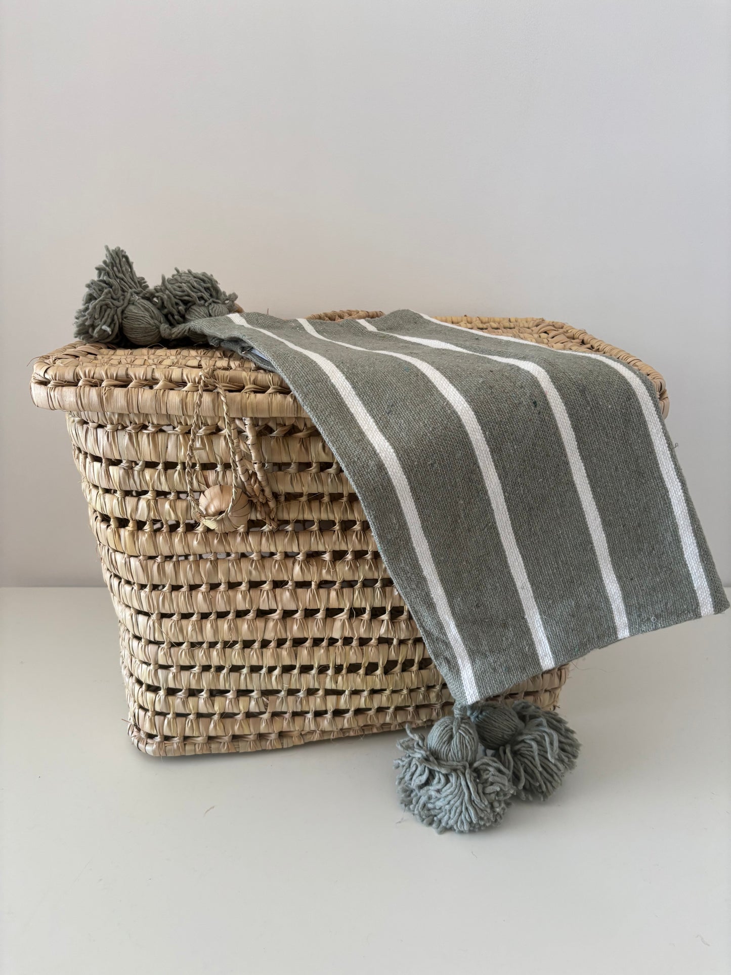 HOUSSE DE COUSSIN A RAYURE