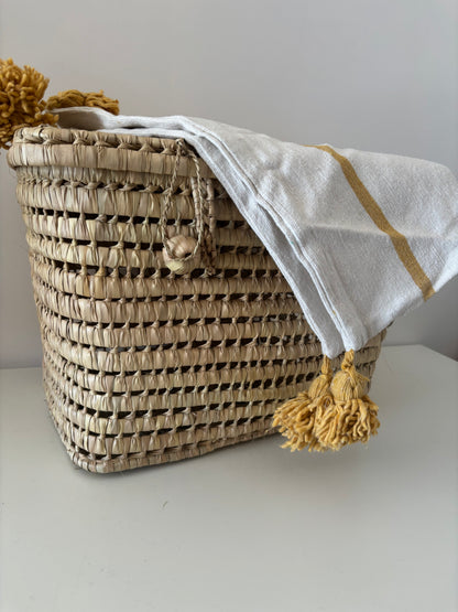 HOUSSE DE COUSSIN A RAYURE