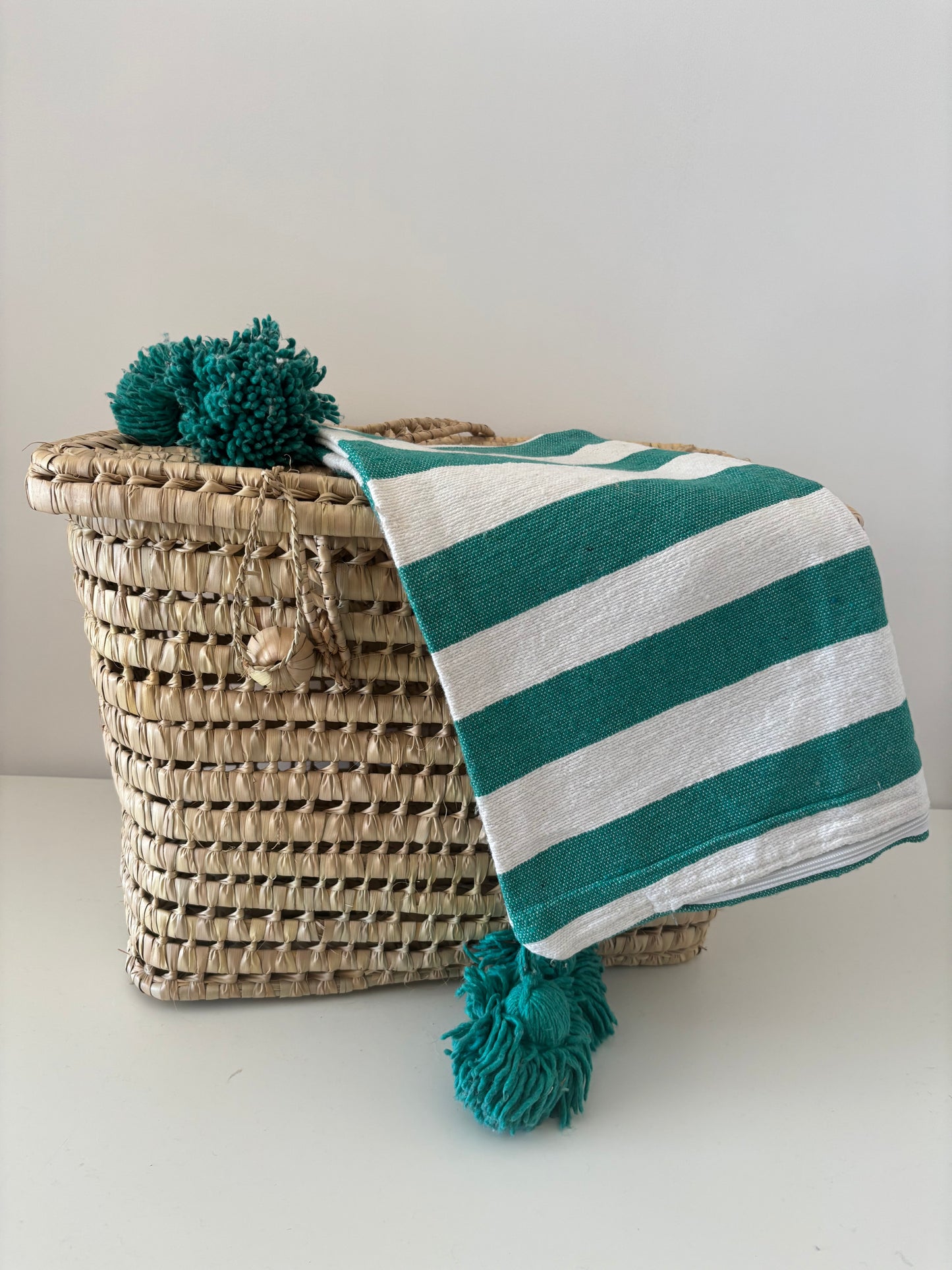 HOUSSE DE COUSSIN A RAYURE